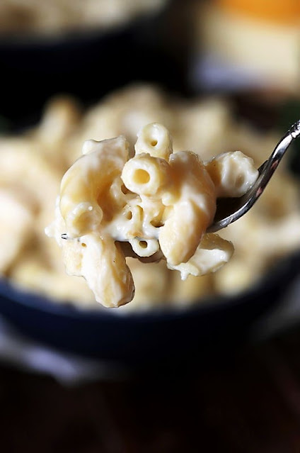 Bite of Stovetop Smoked Gouda Mac & Cheese On a Fork Image