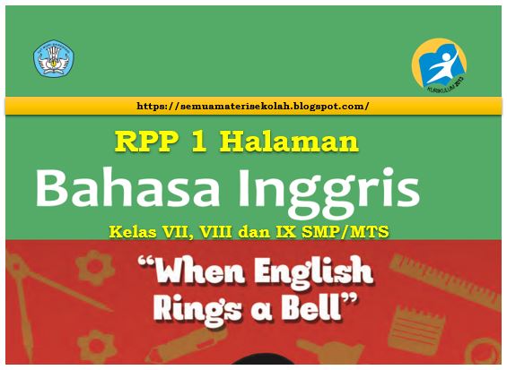 RPP 1 Halaman Bahasa Inggris Kelas VII, VIII dan IX SMP/MTS