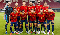 SELECCIÓN DE ESPAÑA. Temporada 2020-21. David De Gea, Sergio Ramos, Pau Torres, Sergio Busquets, Fabián Ruiz, Ferran Torres. José Luis Gayá, Jesús Navas, Thiago Alcántara, Dani Carvajal, Rodrigo Moreno. SELECCIÓN DE ALEMANIA 1 SELECCIÓN DE ESPAÑA 1. 03/09/2020. Liga de Naciones de la UEFA, jornada 1. Stuttgart, Alemania, Stuttgart Arena, partido a puerta cerrada. GOLES: 1-0: 51’, Timo Werner. 1-1: 90+5’, José Luis Gayá.