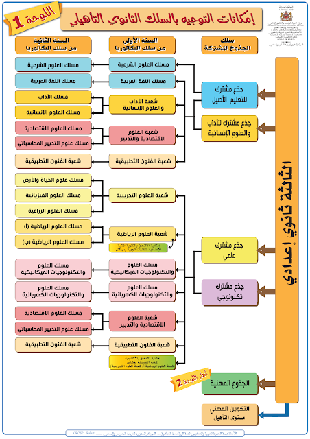 دليل التوجيه ما بعد الثالثة إعدادي إلى الثانية بكالوريا