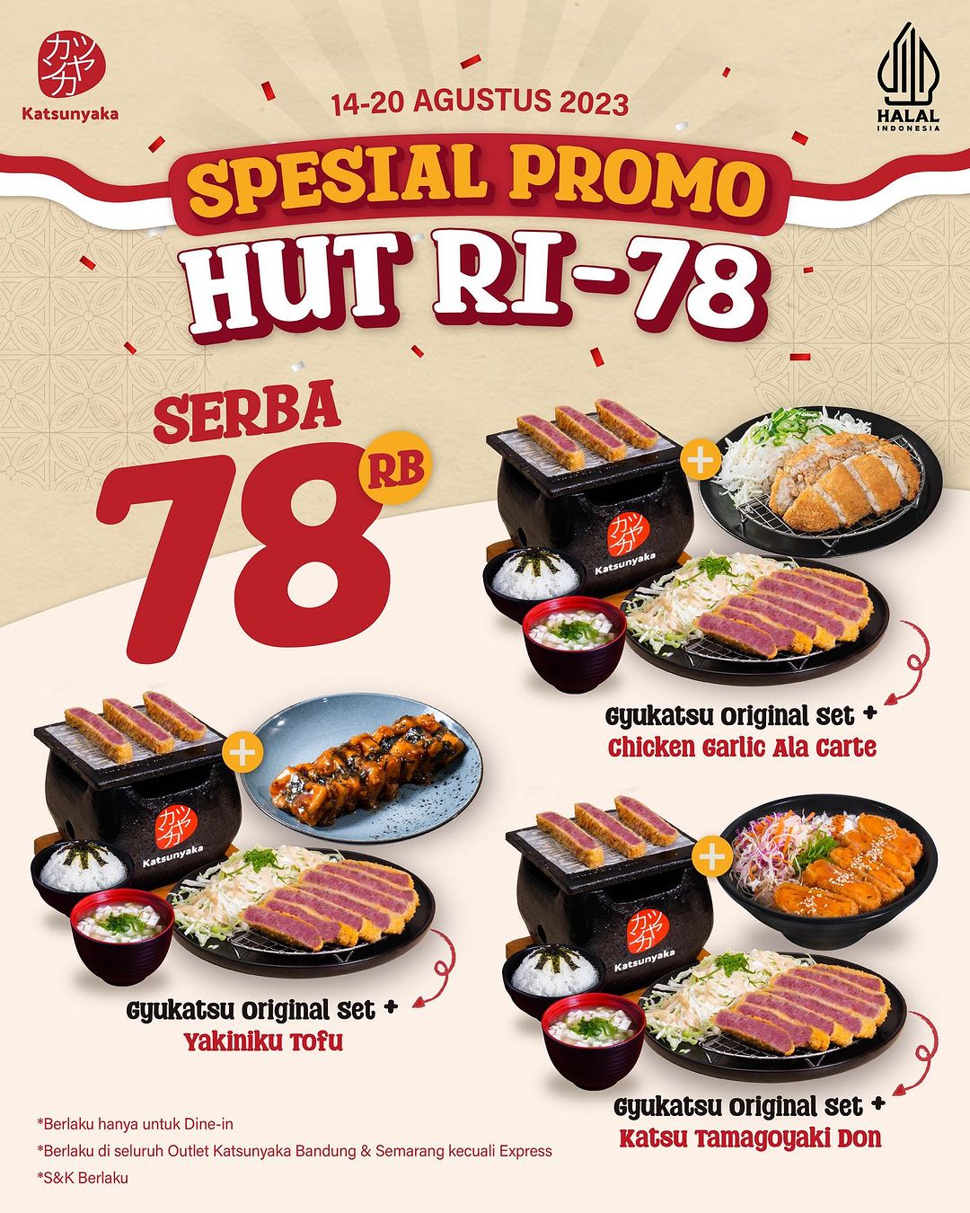 KATSUNYAKA Promo Spesial HUT RI KE 78! Paket Merdeka Serba 78RB