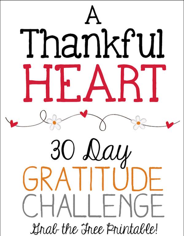 30 day gratitude challenge free printable