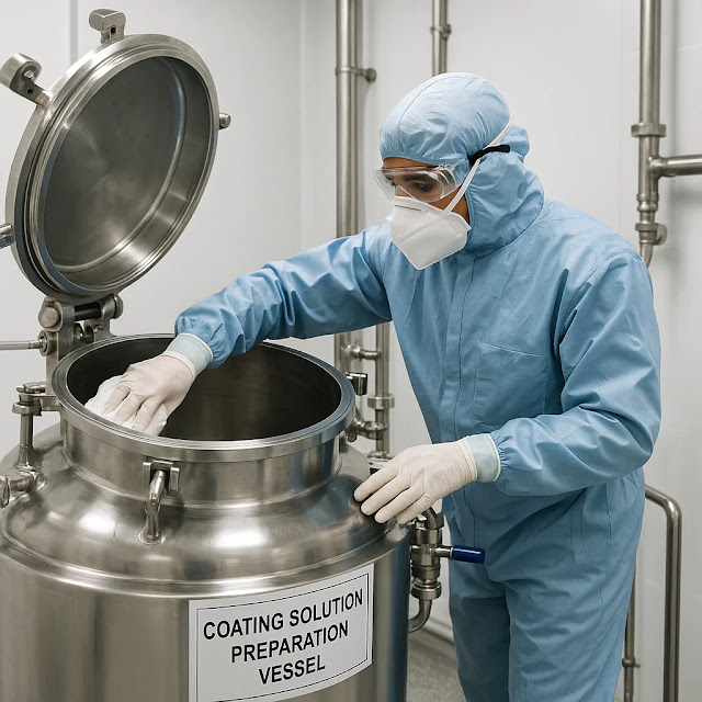 Cleaning and Operation of Coating Solution Preparation Vessel