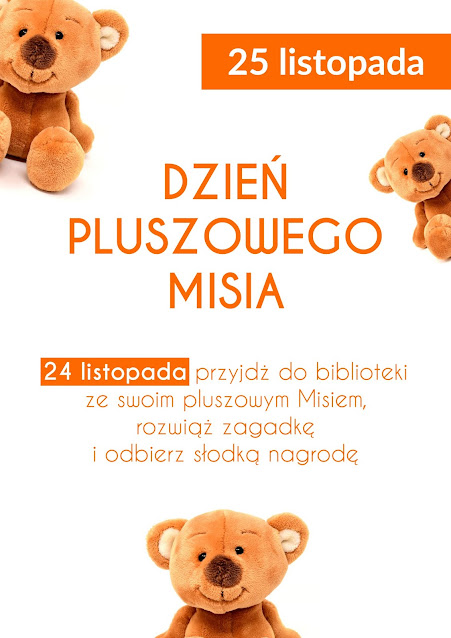 plakat z okazji Dnia Pluszowego Misia