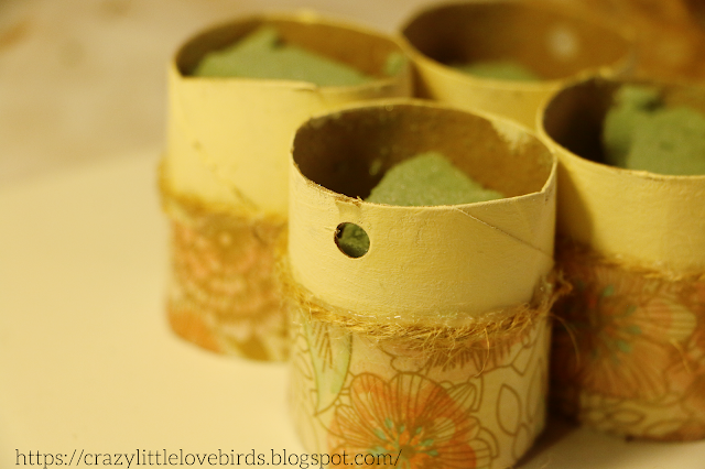 decorated paper towel roll with hole