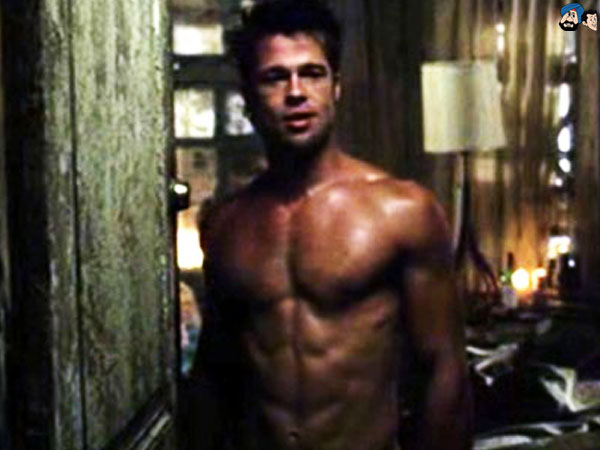 Fight Club Brad Pitt flashes briefly in hospital