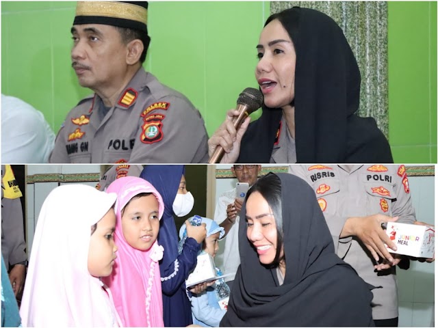 Menjelang Akhir Jabatannya Kapolsek Tambora Kompol Rosana Albertina Labobar Adakan Pengajian dan Santuni 80 Anak Yatim Piatu