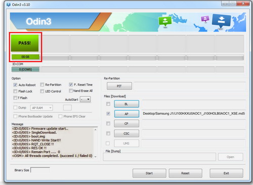 Cara Flash Samsung Galaxy J1 dengan Odin3 v3.10.0