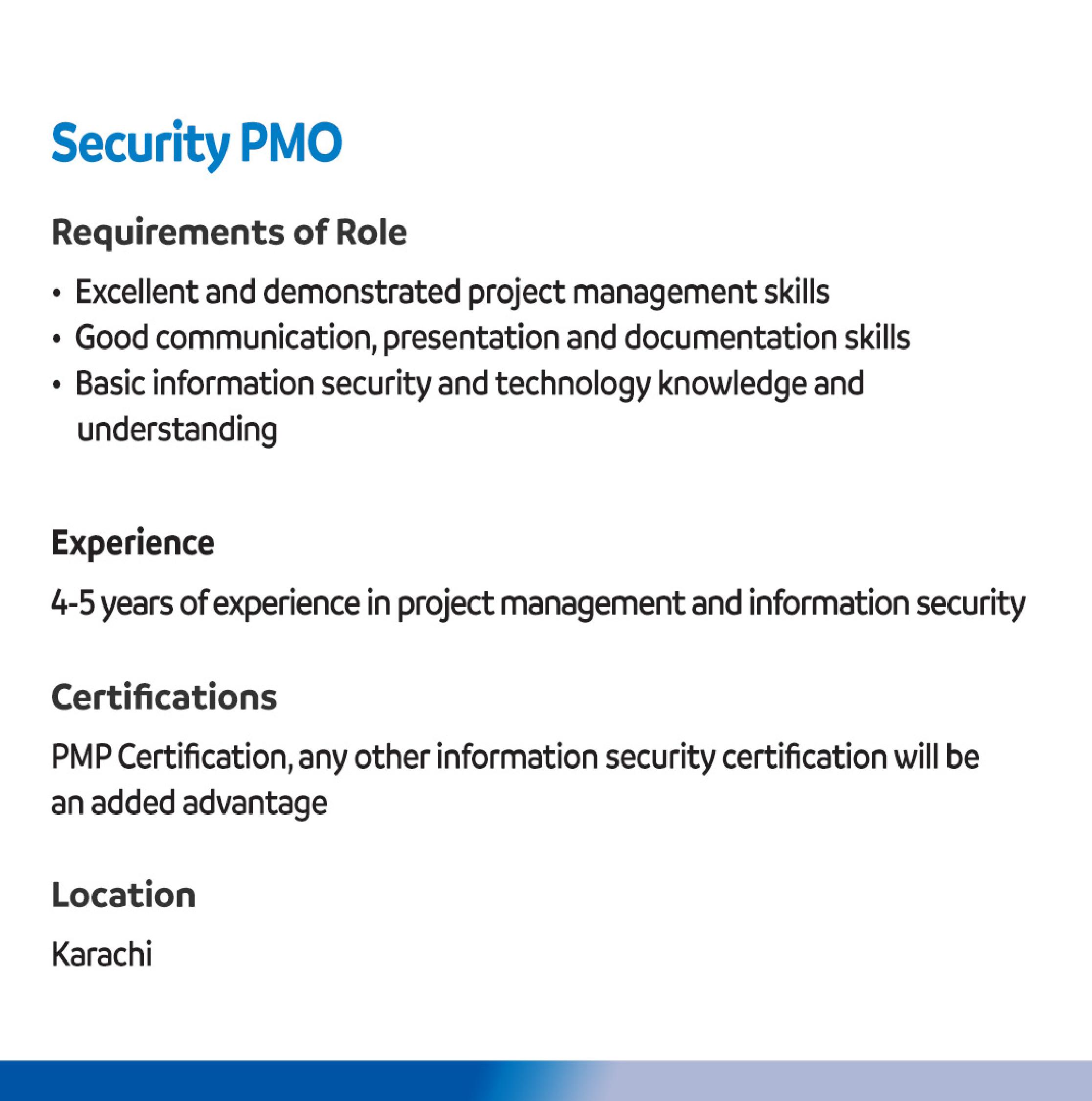 United Bank Limited (UBL) is hiring Information Security Professionals.