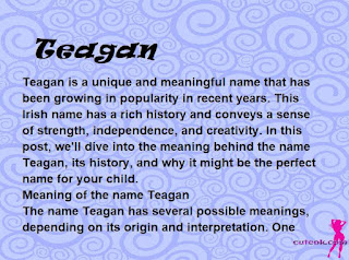 meaning of the name "Teagan"