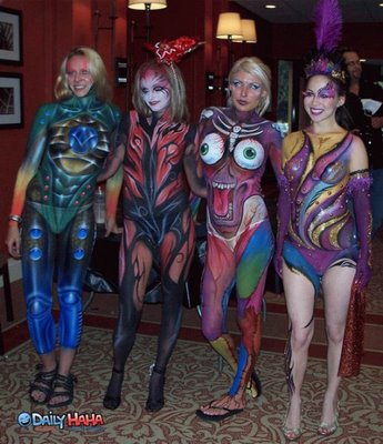 full body paint like a monster