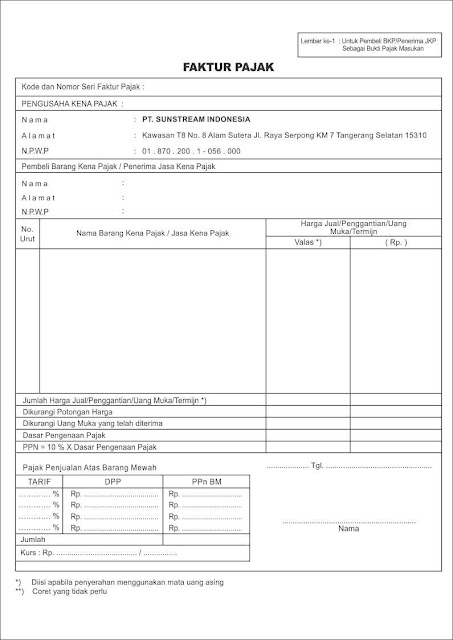 PERCETAKAN TANGERANG: Nota & Faktur