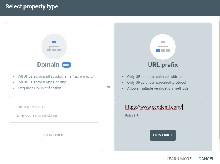 Registering a Website on Google Search Console