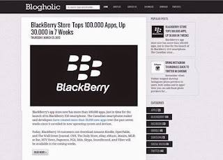 Blogholic Responsive Blogger Template 