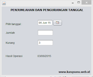 Menambahkan dan Mengurangi Tanggal di Java dengan Hitungan Hari