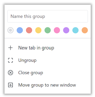 Add tab to new group - Choices
