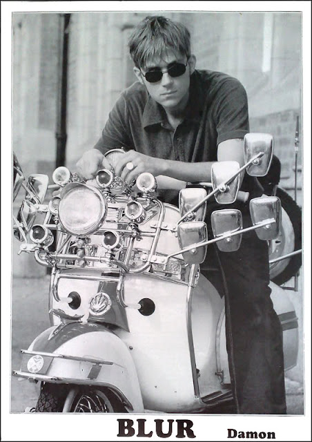 damon albarn motorbike, blur bike, albarn cool, albarn poster, albarn 45
