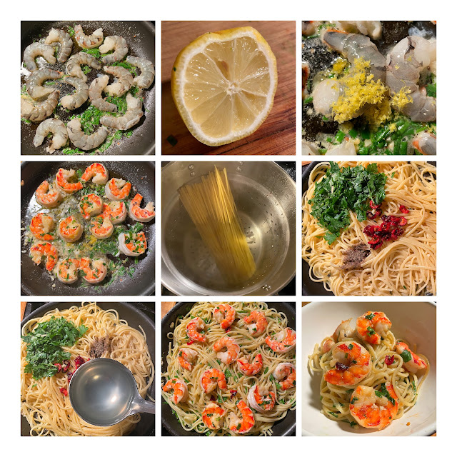 Garlicky Pasta With Shrimp and Garden Herbs