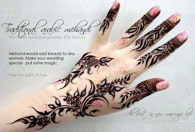 Latest Eid ul Fitr Henna Designs 2013 for Girls