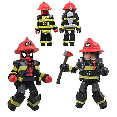 New York Comic-Con 2011 Exclusive Spider-Man New York Firefighter Minimates 2 Pack