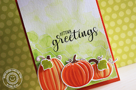 Sunny Studio Stamps: Autumn Greetings Layered Pumpkins Card by Eloise Blue