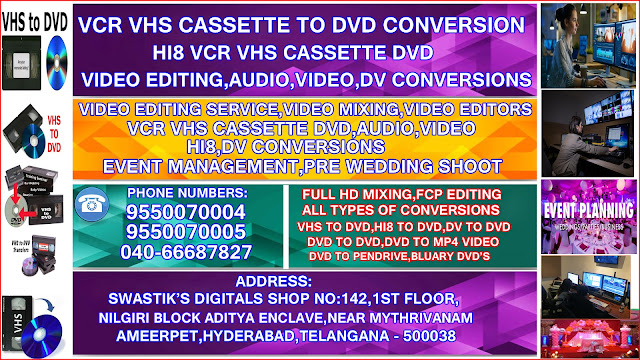 vhs to dvd conversion in hyderabad