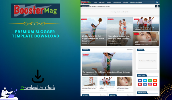 BoosterMag Blogger Template Download