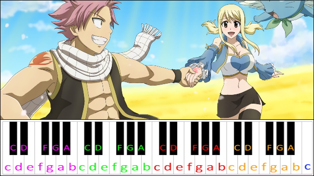 Golden Grasslands (Fairy Tail) Piano / Keyboard Easy Letter Notes for Beginners