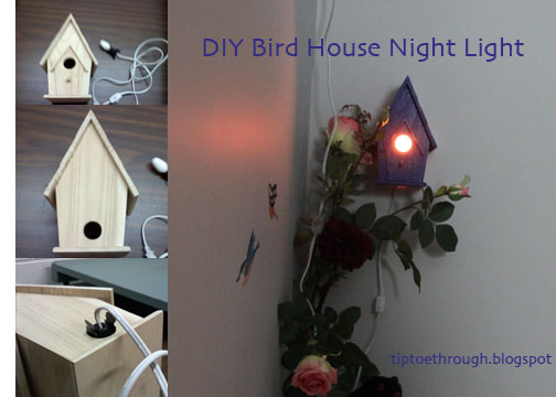 Tiptoethrough: DIY Bird House Night Light