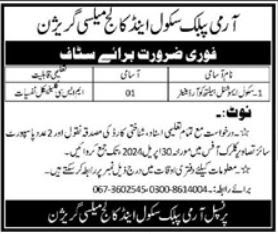 Jobs in Army Public School & College APS&C