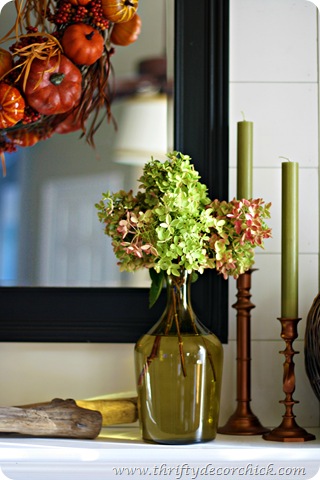 fall mantel decorating