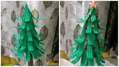 corrugated paper christmas tree