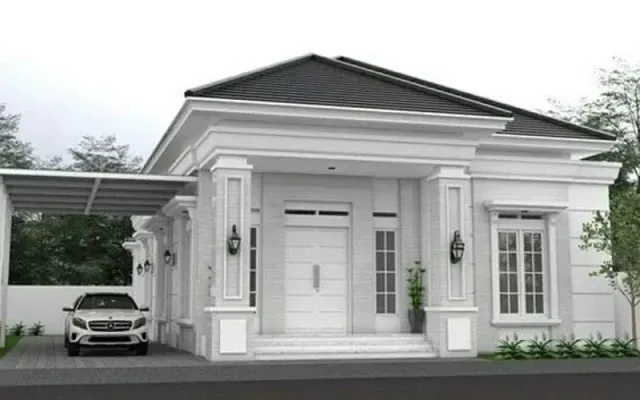 European Style 1 Floor House with Garage