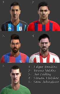 Faces: Bruno Valdez, Edgar Benitez, Joe Ledley Projeto, S.Johnstone, Steven Fletcher, pes 2013