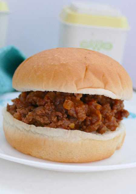 These sloppy joes are a great weeknight meal and ready in less than 20 minutes! The BBQ type sauce is unique, so tasty and the kids love them! Serve with chips, salad, fries or fruit for a complete meal! Also double or triple the batch for potlucks, game day or parties!