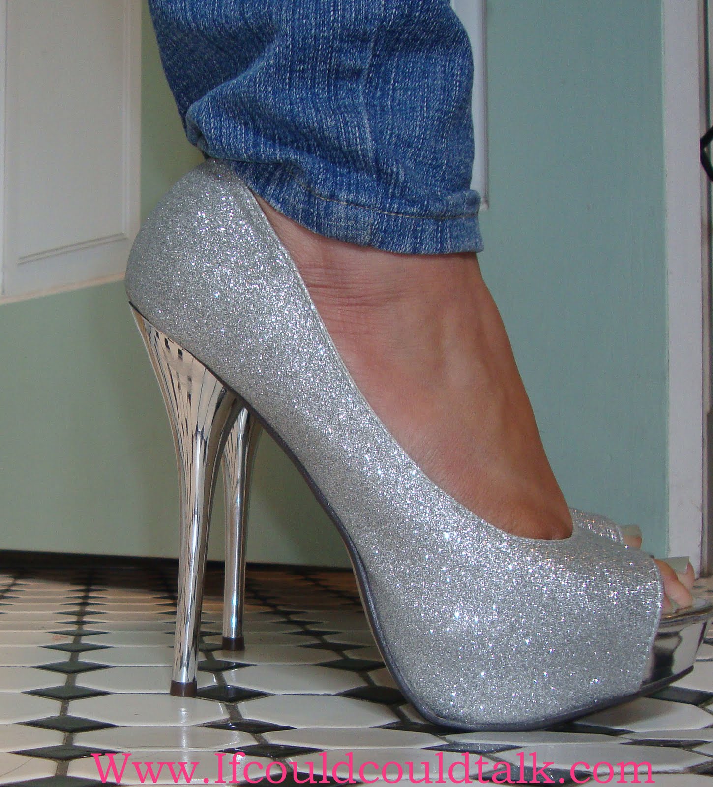 UUNDA Fashion Women's Ankle Strap Silver High Heel | Pencil Heel | Sandal