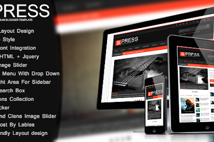 Bpress v1.6 - New & Responsive/Magazin Blogger Template