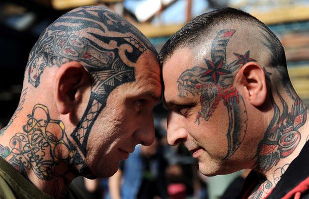 head tattoos,amazing tattoos,weird tattoos