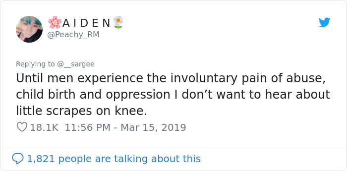 People Shut Down Man Who Told Women To Stop Complaining About Their Period Pain If They Don't Know What A Scraped Knee Pain Feels Like