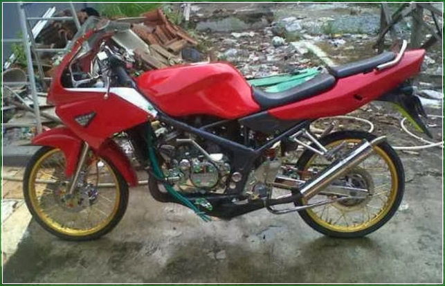 modifikasi ninja rr merah jari jari - Gambar Video Modifikasi Ninja RR Jari Jari Paling Keren Dengan Berbagai Gaya dan Konsep