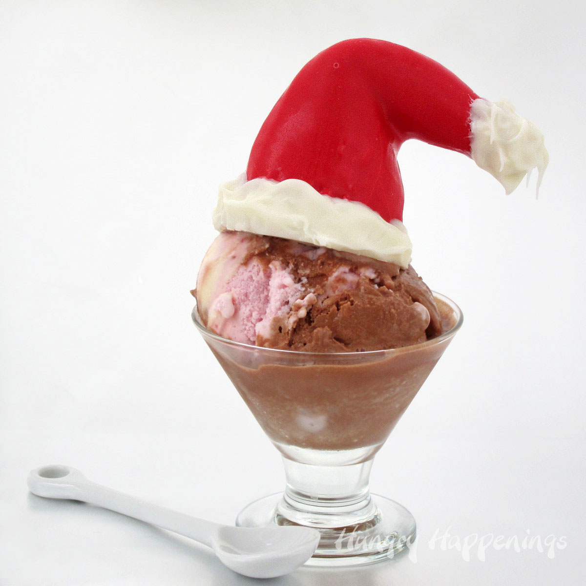 Sweet Sugar Cone Santa Hats - Christmas Desserts