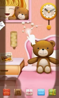 Screenshots of the Teddy GO Launcher Super for Android mobile, tablet, and Smartphone.