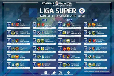 Jadual Perlawanan Kedah Liga Super 2018