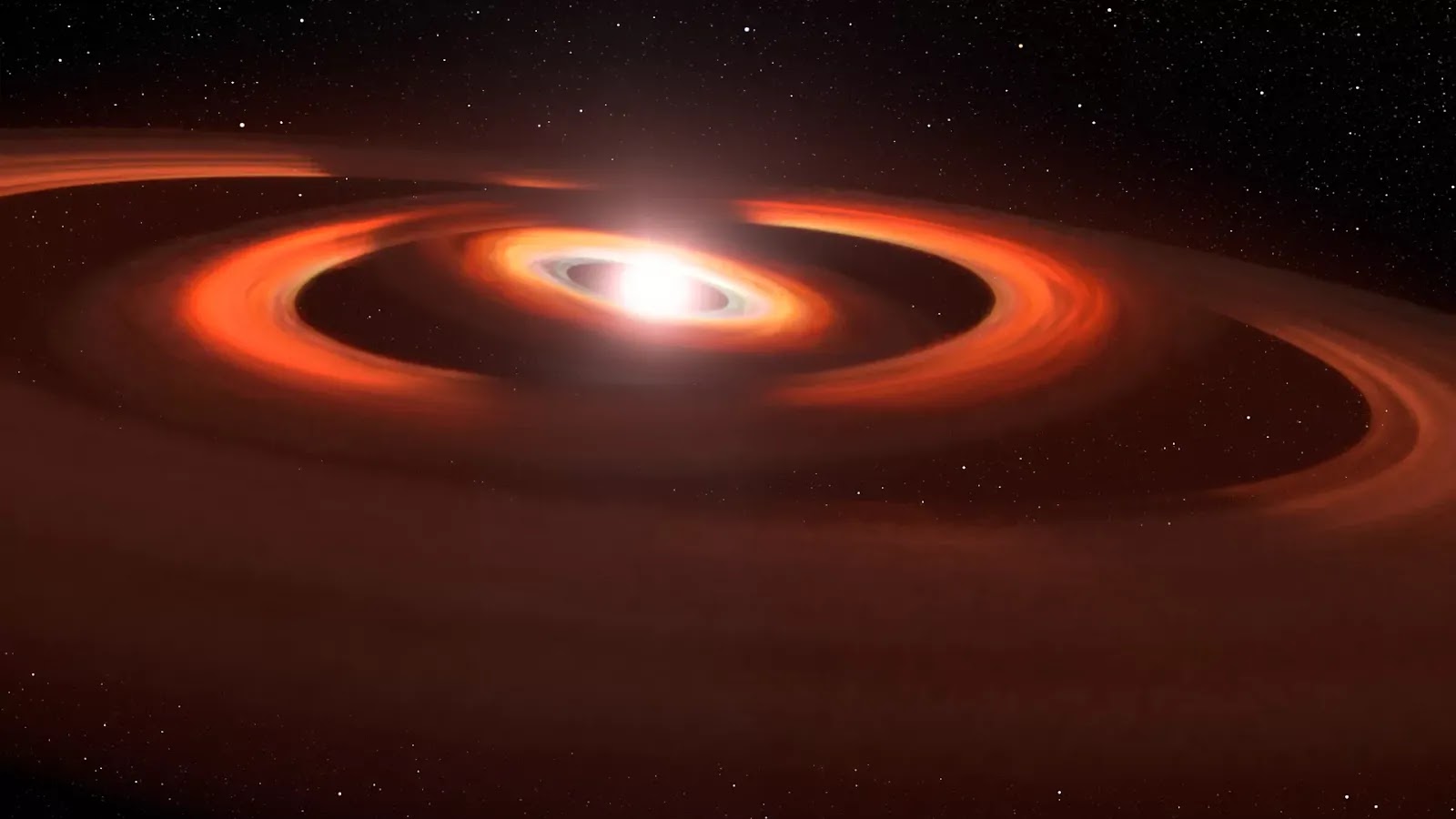 Hubble Captures Mysterious Shadow Play around Planet-Forming Disk