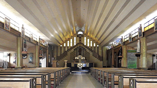 interior church view from the main entrance of St. Anthony of Padua Parish Church in Mondragon Northern Samar