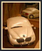 BMW White Coupe. Serie 3 coupe 3 1/2 pound chocolate Cake.