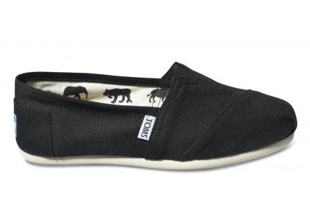 Toms Shoe on Black Toms Shoe