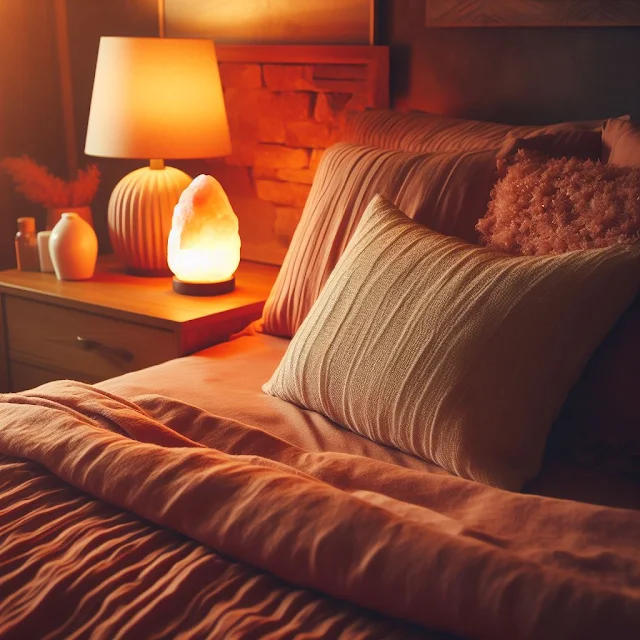 cozy bedroom scene with warm