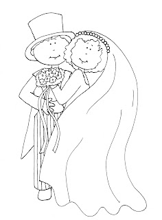 Bride And Groom Coloring Pages